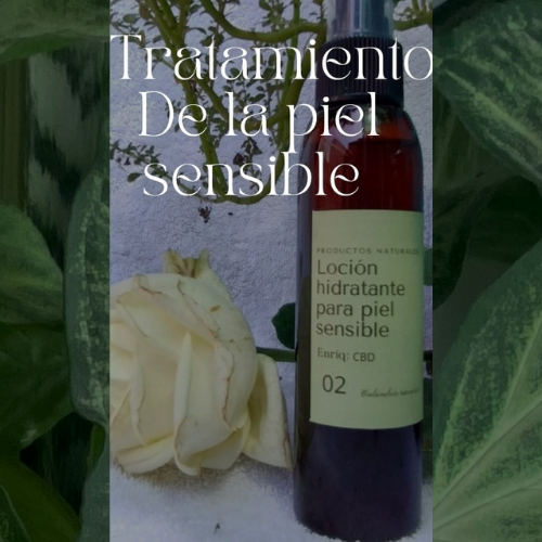 Loción hidratante para la piel sensible